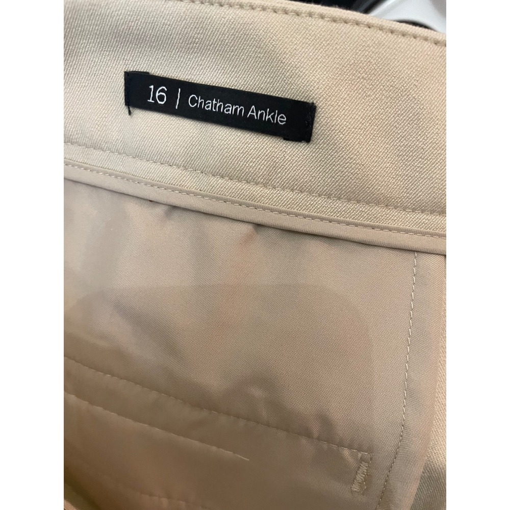 Talbots Chatham Ankle Pants Size 16 Beige Tan Slim Leg Trousers Office Casual - Picture 9 of 9